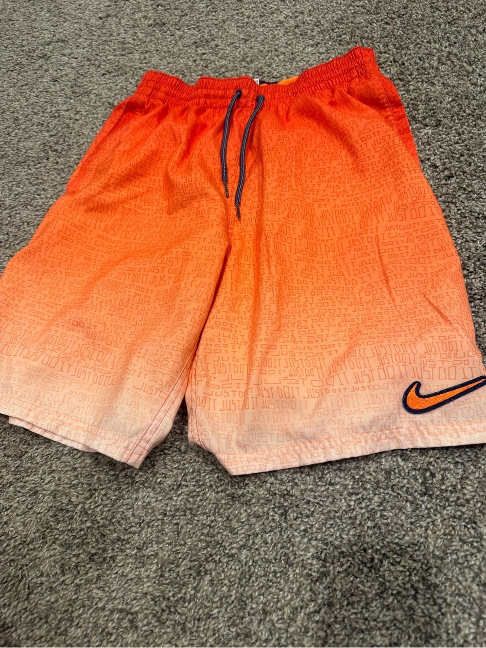 Nike Men’s Just Do It Volley Swim Shorts Size Small 9" Orange JDI